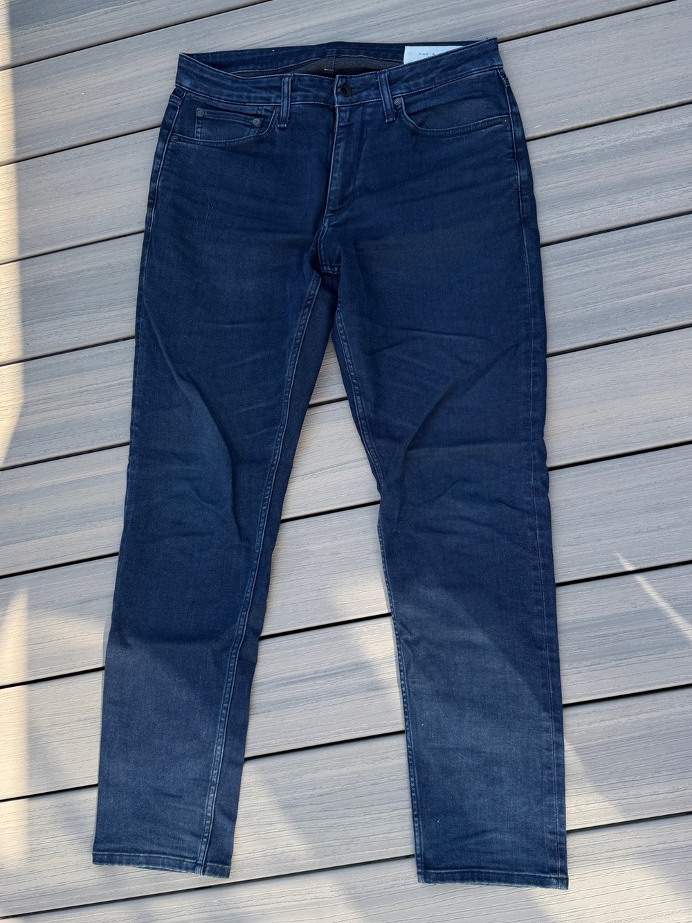 Rag & Bone Slim Dark Blue Men's Jeans (33x32L) in Mack
